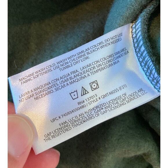 NWT $59.95 Gap Logo Hoodie Sweatshirt Size XL Men’s Green - Picture 5 of 9